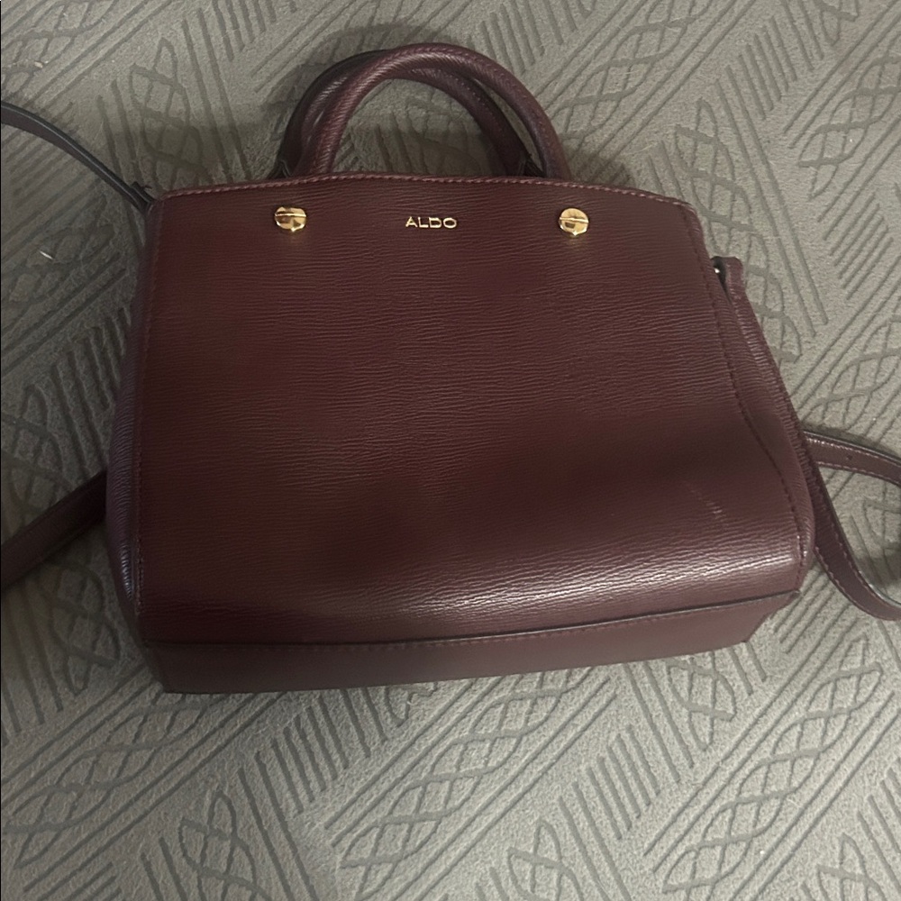 Aldo Dark Burgundy Satchel Bag